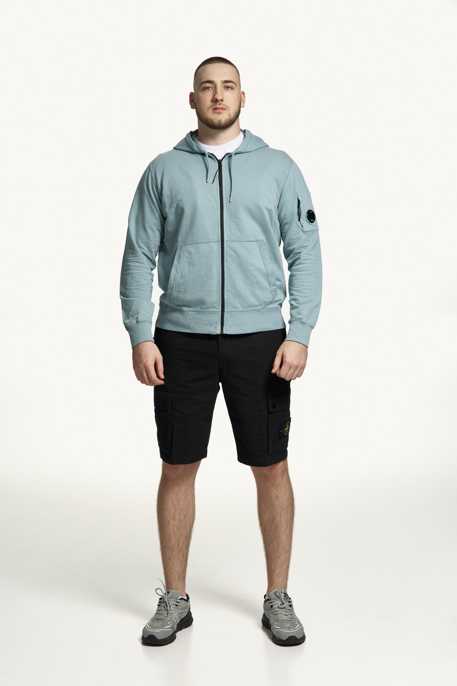 C.P. Company — Light Fleece Zip Hooded Lens