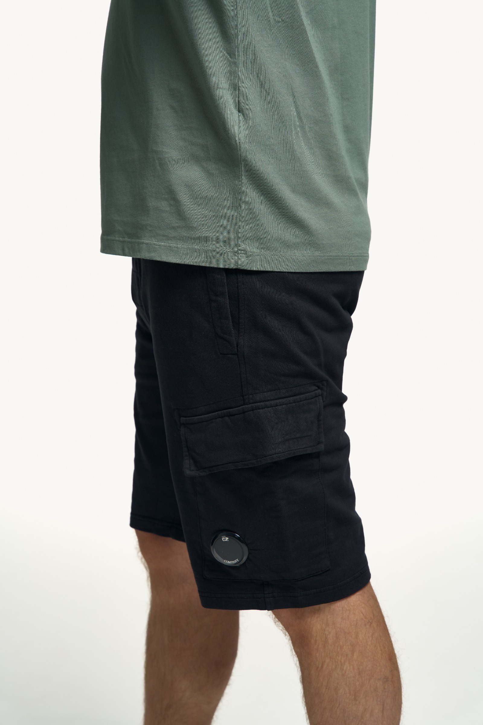 C.P. Company — Light Fleece Cargo Lens Sweatshorts
